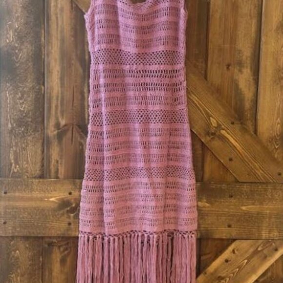 dRA Los Angeles TROPEA DRESS Crochet Lavender Bohemian Festival Sz M NWT - Picture 8 of 12